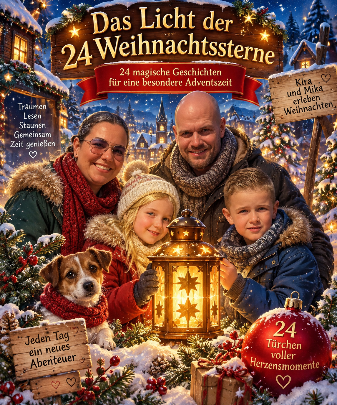 24 Weihnachtssterne – Original-Kalenderbild
